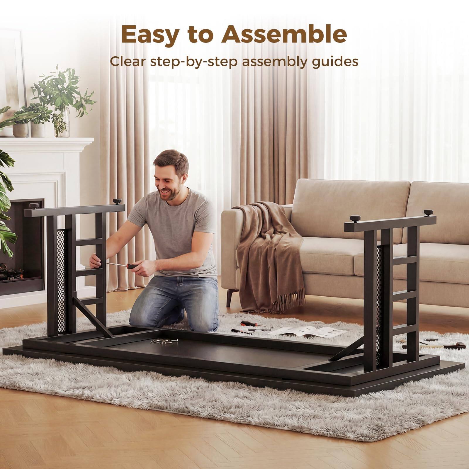 Easy to Assemble  
Clear step-by-step assembly guides
