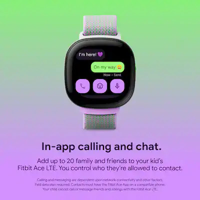 Fitbit Ace LTE Kids Smartwatch with In App Calling, Messaging, GPS