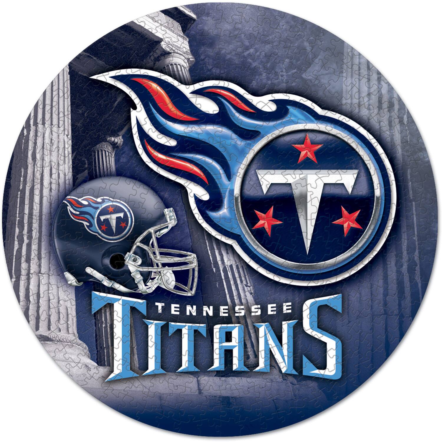 WinCraft - Tennessee Titans Round 500-Piece Puzzle - Multicolor