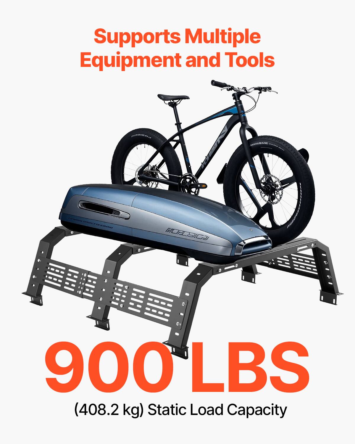 Supports Multiple Equipment and Tools

900 LBS  
(408.2 kg) Static Load Capacity