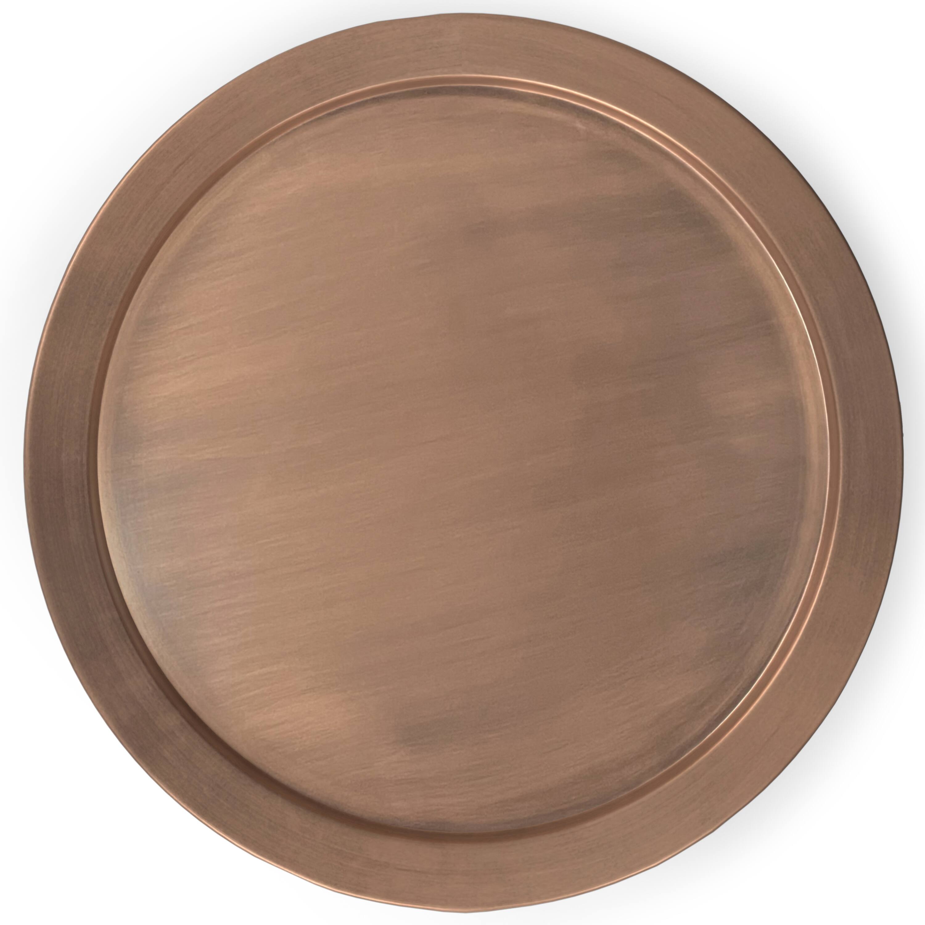 Alt View 1. Simpli Home - Corbin Industrial 16 inch Wide Metal Metal Side Table in Antique Copper  , Fully Assembled - Antique Copper.