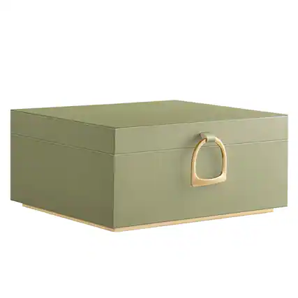 Front. Songmics Home - 2-Layer Jewelry Box with Handle – Sage Green - Green.
