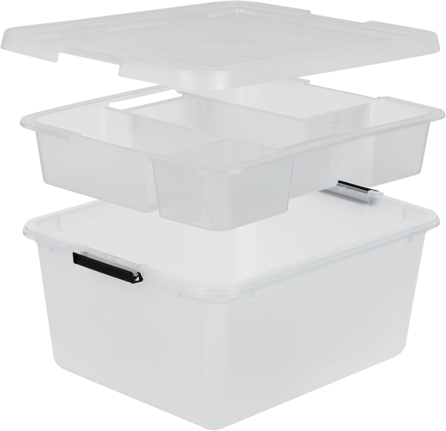 Alt View 4. IRIS USA - IRIS Qt Clip Box with Latching Lids.