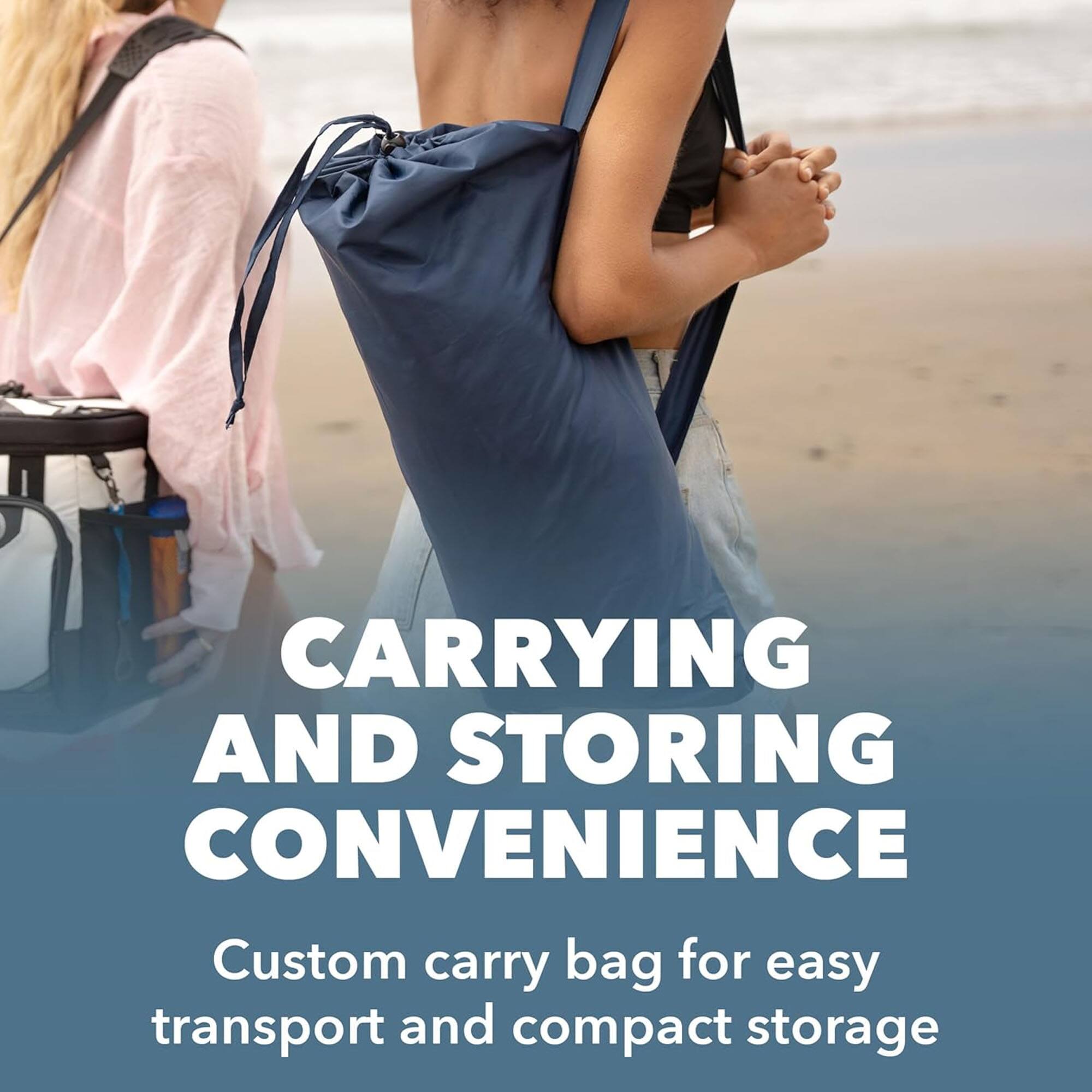 CARRYING AND STORING CONVENIENCE  
Custom carry bag for easy transport and compact storage
