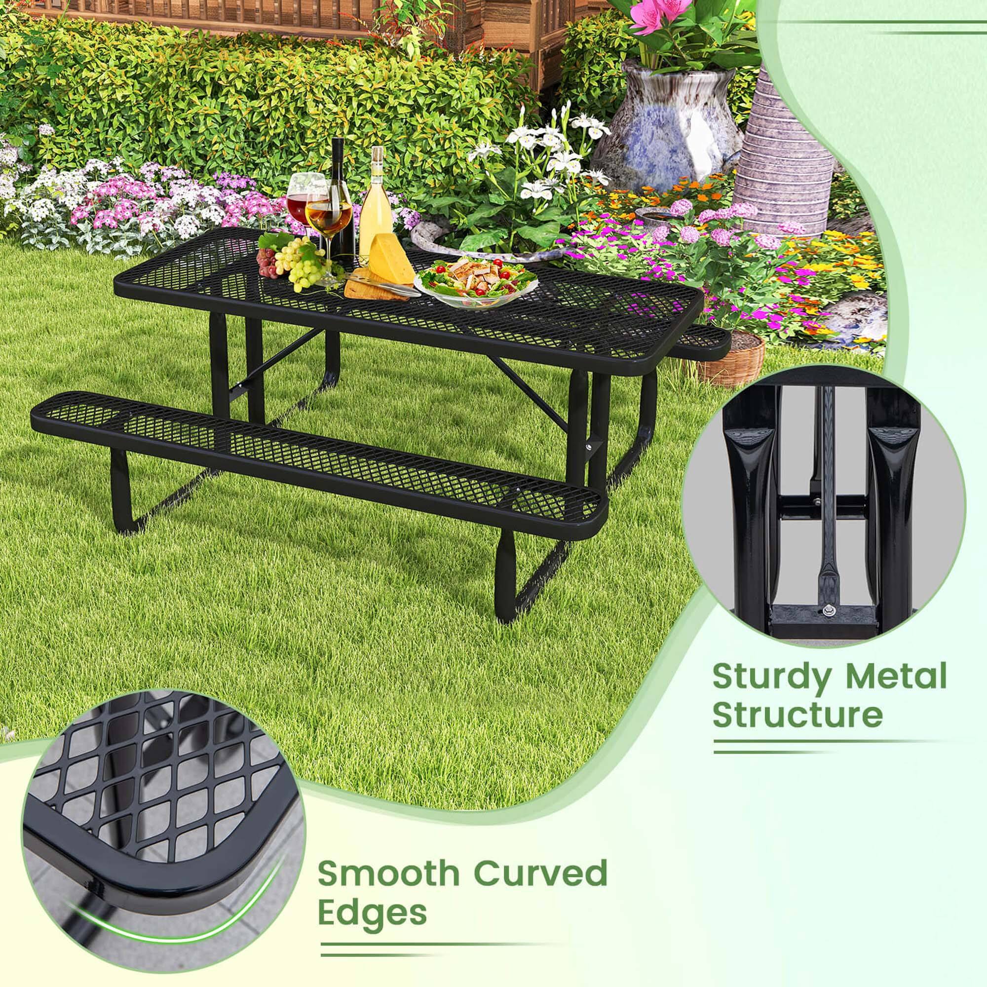 Sturdy Metal Structure, Smooth Curved Edges