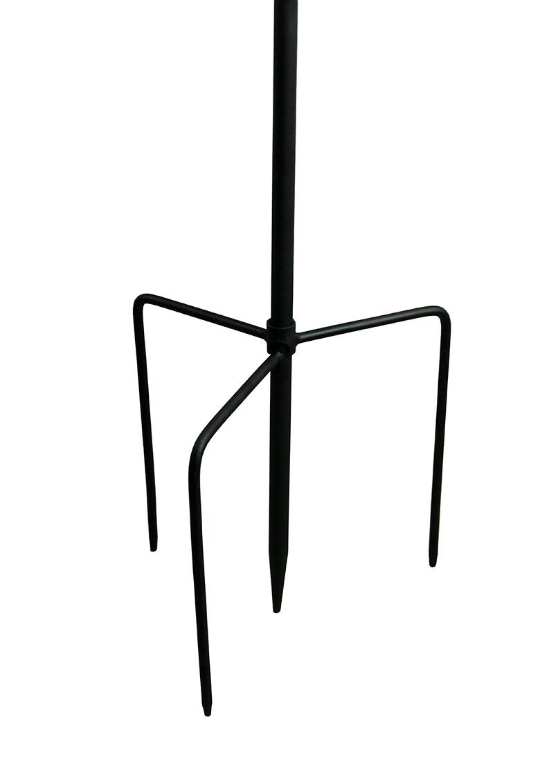 Alt View 2. Compass Home - Black Metal Ribbon Pink Butterfly Wind Spinner Garden Stake - Black.
