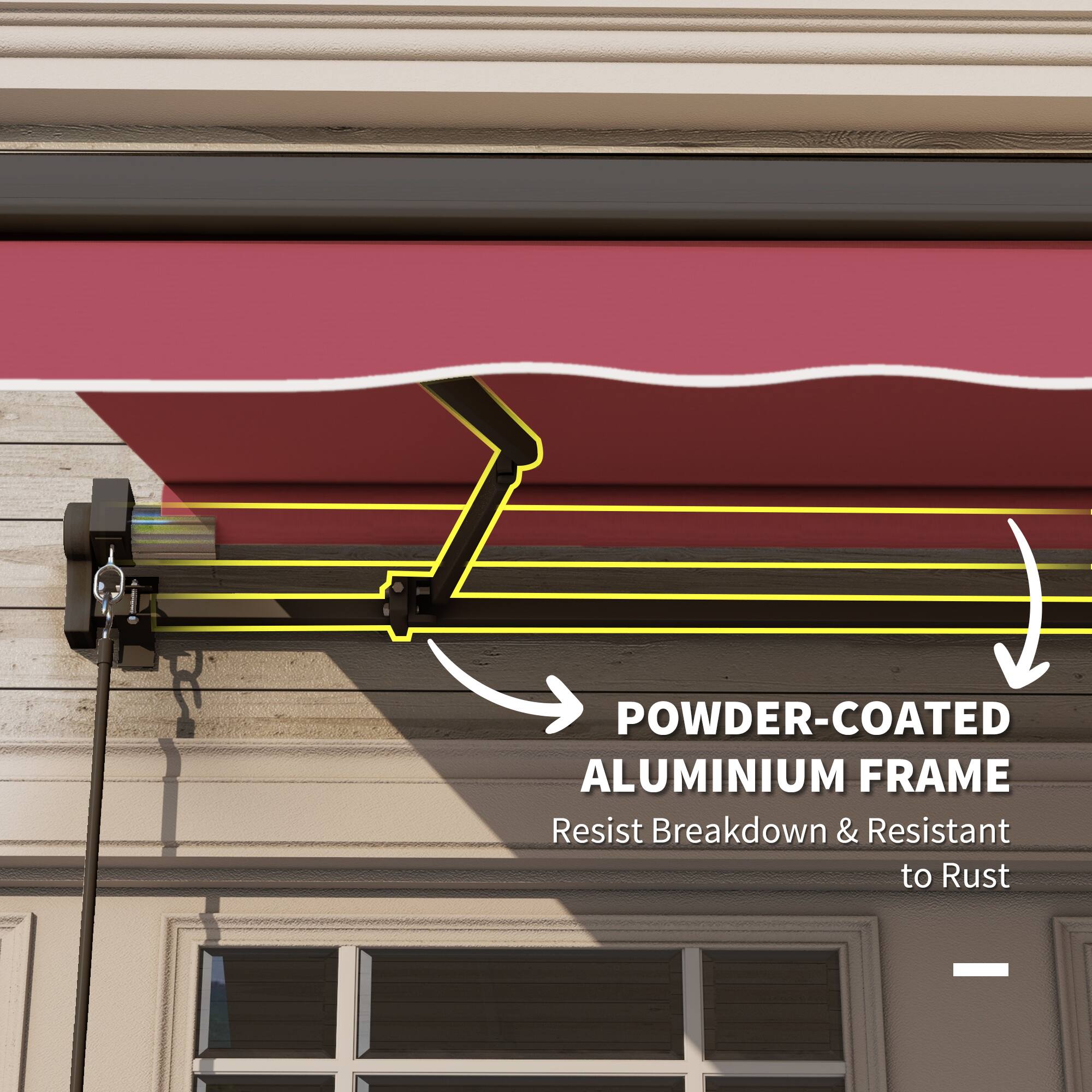 POWDER-COATED ALUMINIUM FRAME
Resist Breakdown & Resistant to Rust