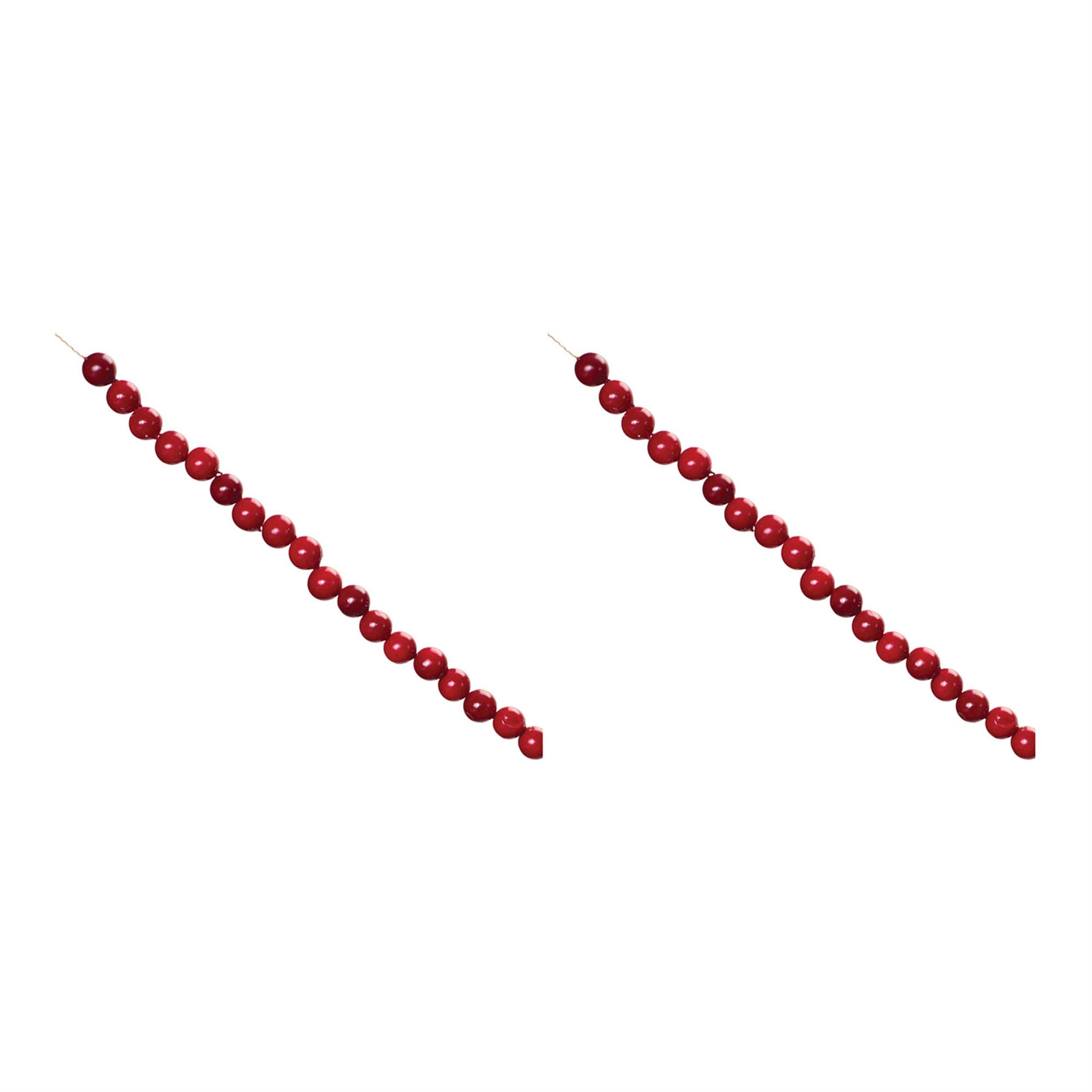 Back. BreeBe - Cranberry String Garland (Set of 2) - Red.
