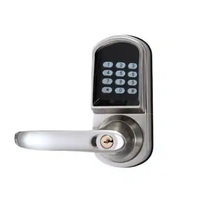 Front. Home Collection - Electronic Smart Keyless Keypad Door Lock – Digital Password Entry Knob with Auto-Lock & Emergency Key Override.