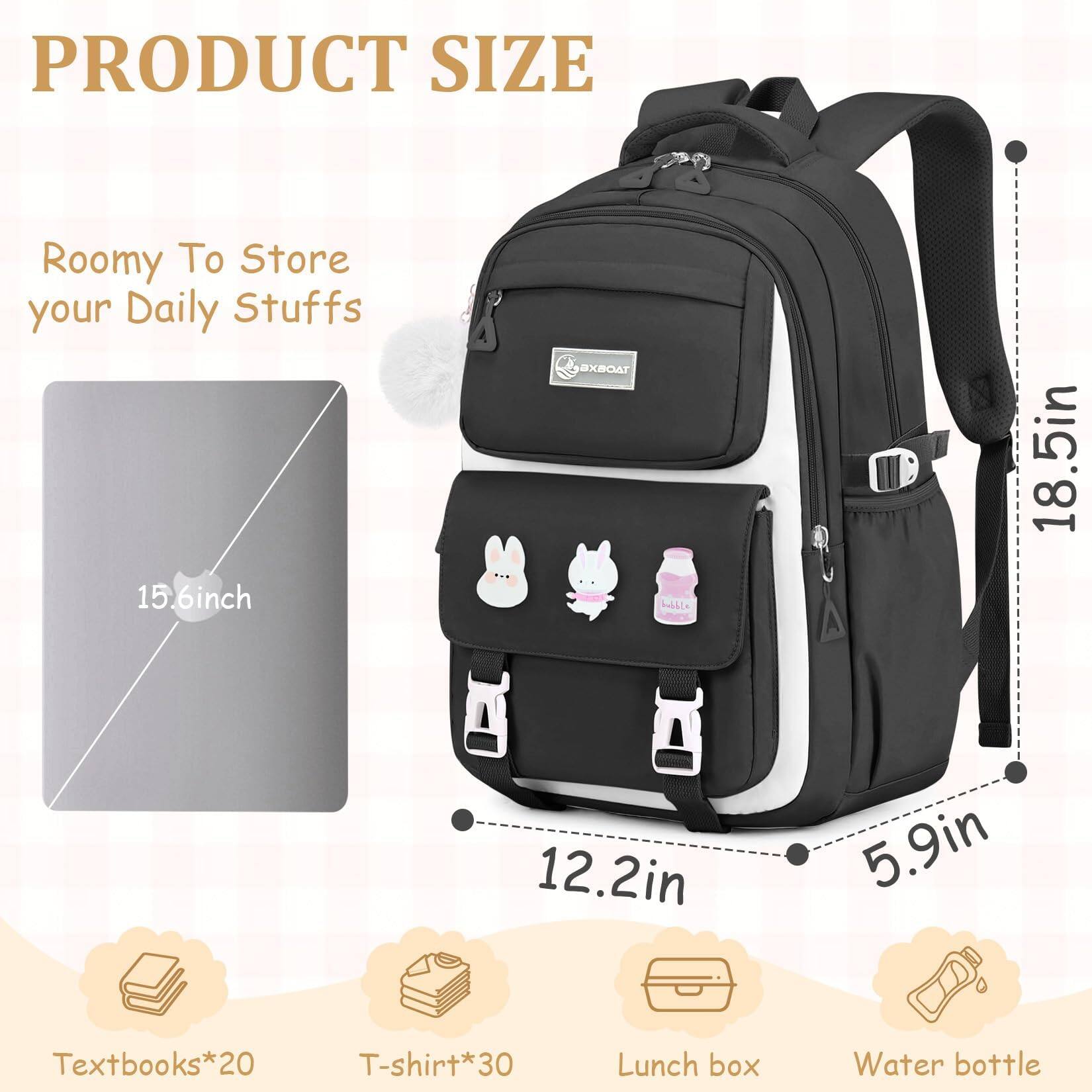 Left. Pacoar Cade - Backpacks For - Cute Backpack Elementary  Middle And High School Students 18" Bookbag - Color-pink-backpack Only.