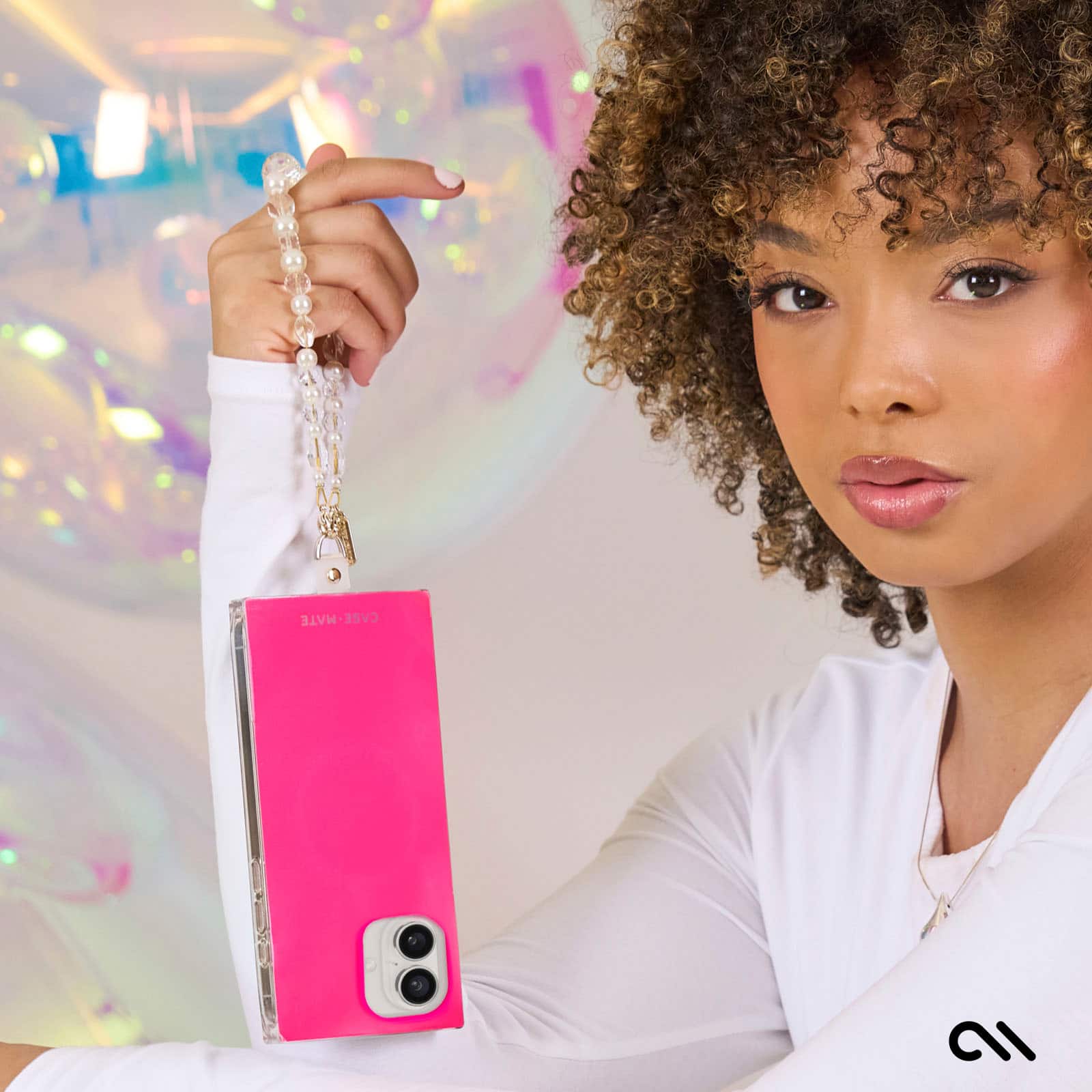 Alt View 1. Case-Mate - BLOX Case with MagSafe for Apple iPhone 16 - Neon Watermelon.