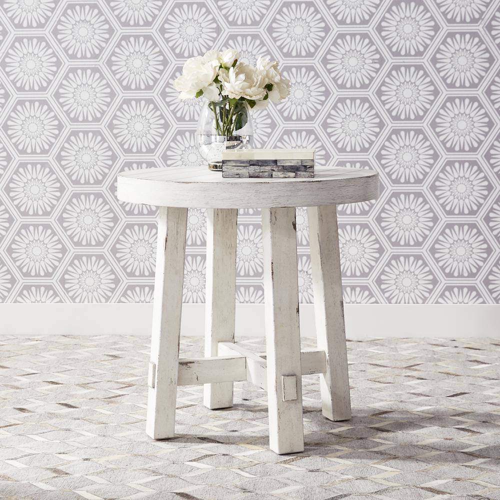 Alt View 1. Liberty Furniture Industries - Splay Leg Round End Table - White.