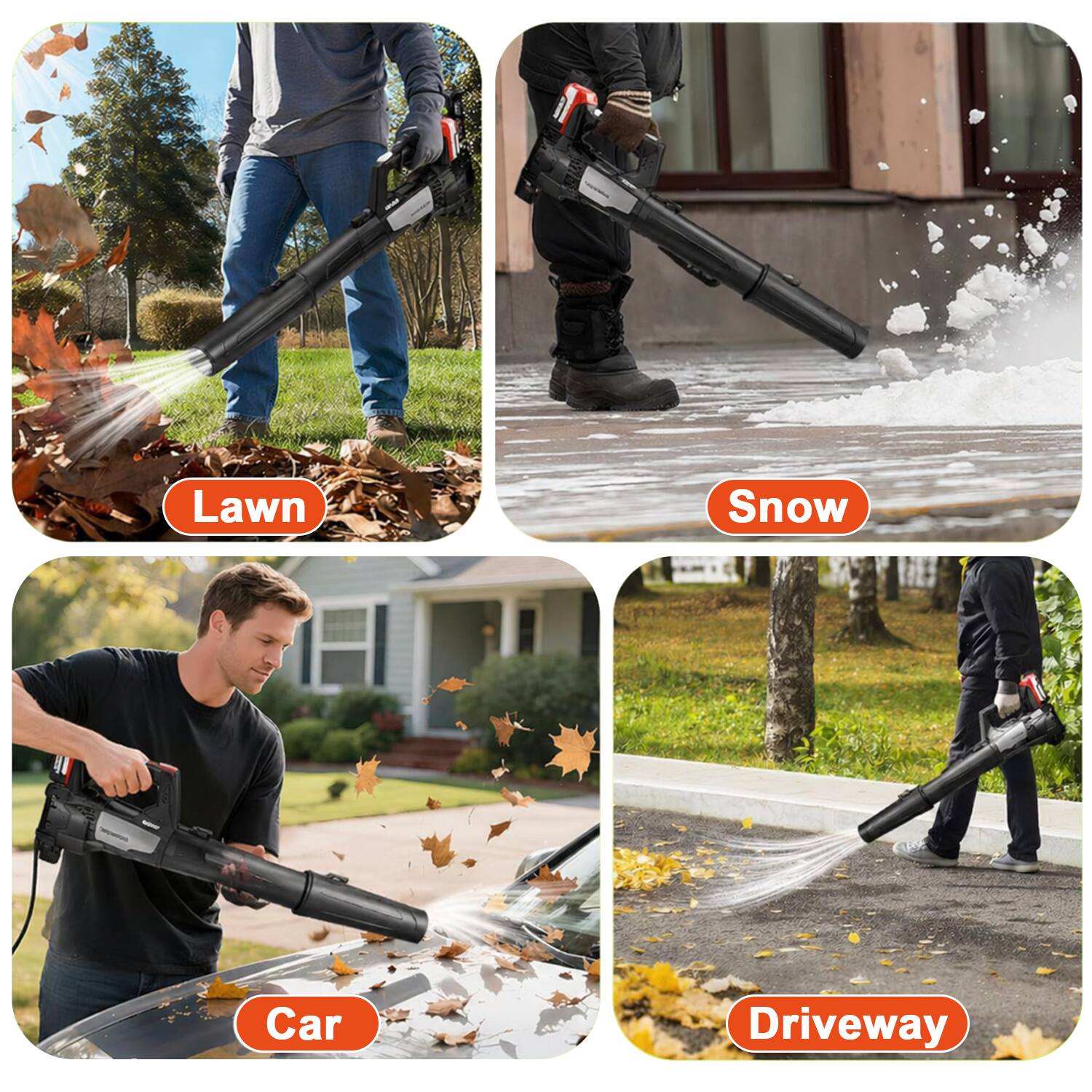 Lawn Snow Car Driveway
