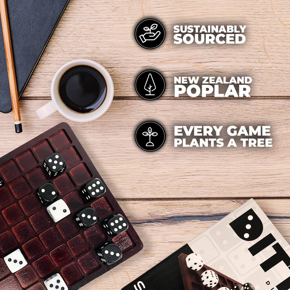 SUSTAINABLY SOURCED  
NEW ZEALAND POPLAR  
EVERY GAME PLANTS A TREE