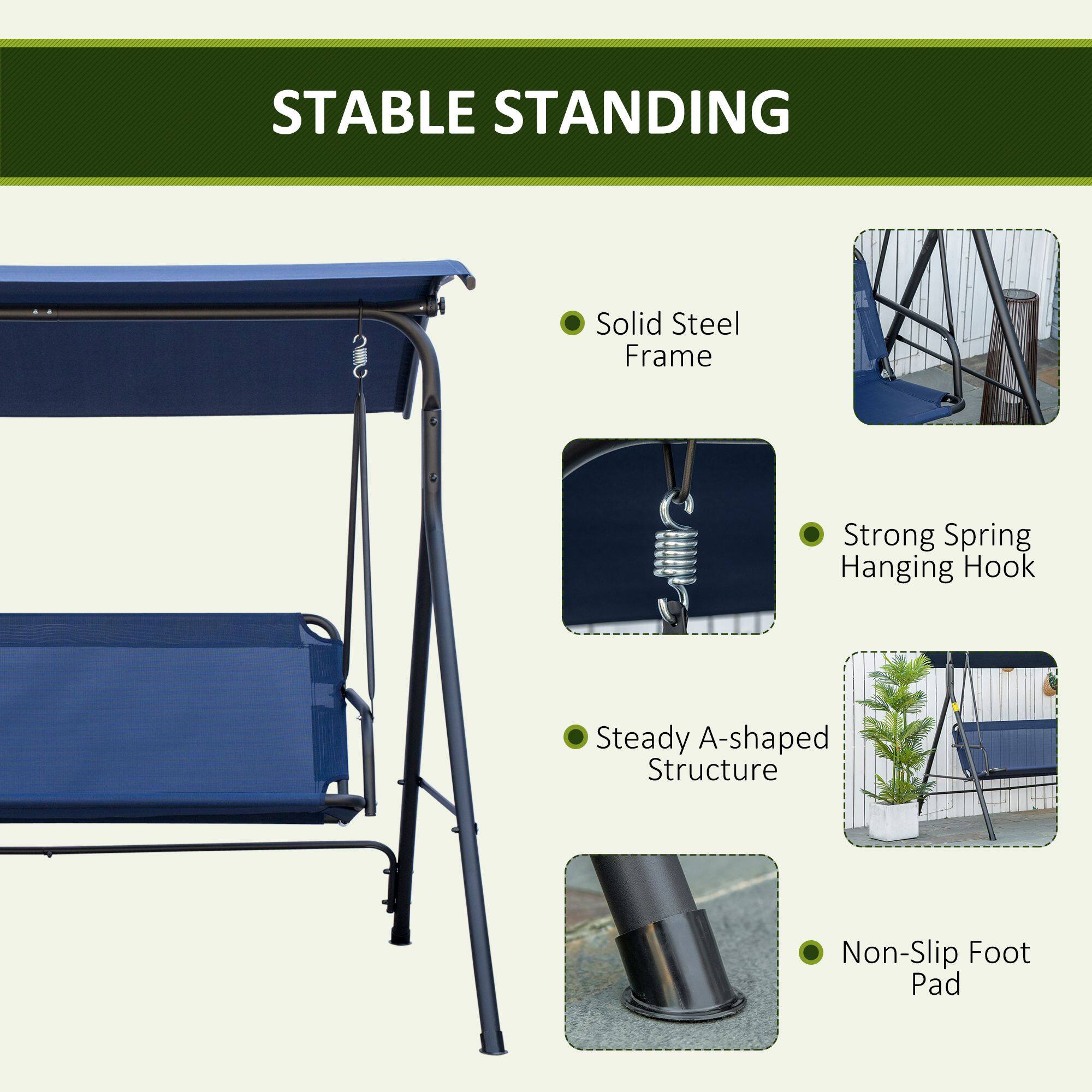 STABLE STANDING

- Solid Steel Frame
- Strong Spring Hanging Hook
- Steady A-shaped Structure
- Non-Slip Foot Pad