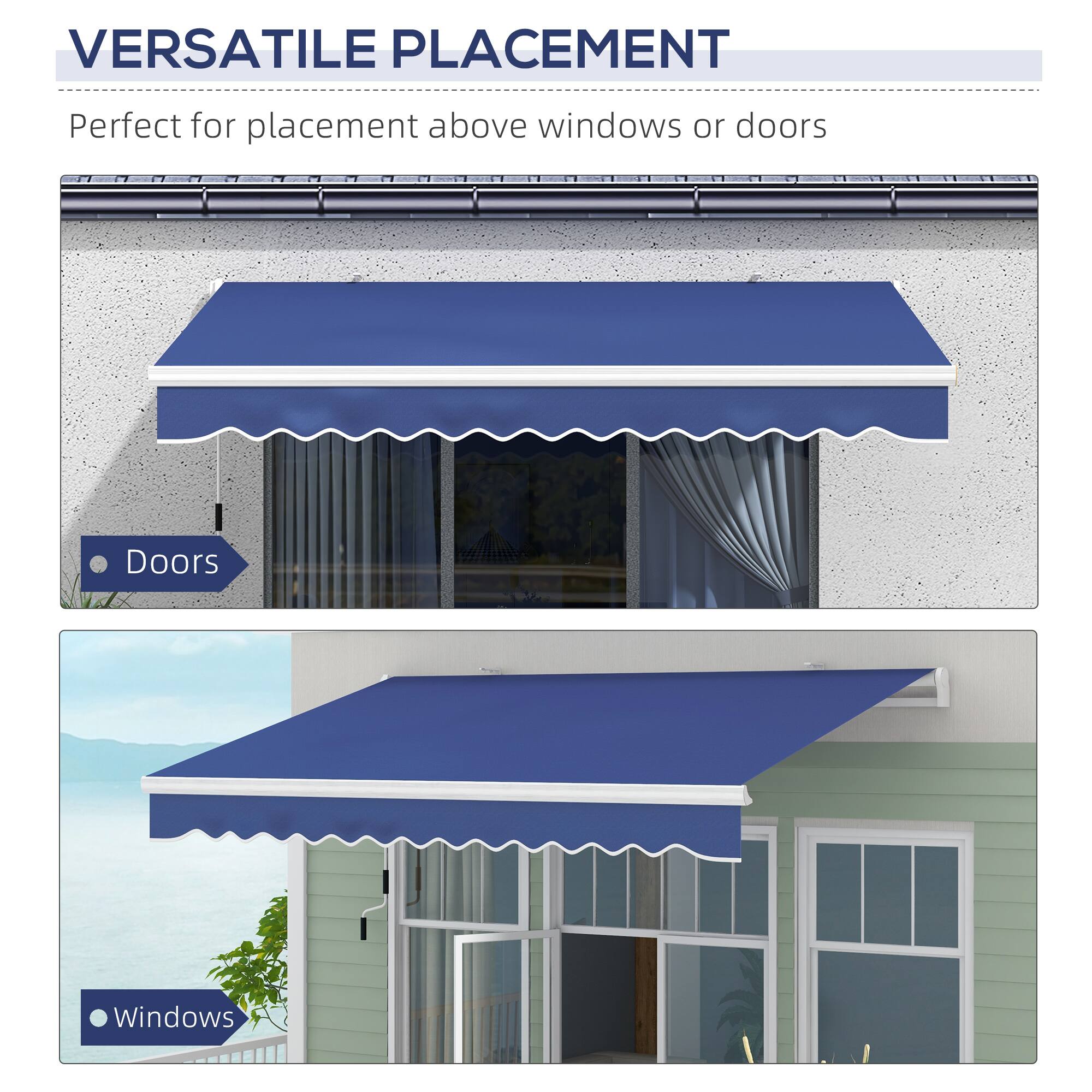 VERSATILE PLACEMENT
Perfect for placement above windows or doors
Doors
Windows