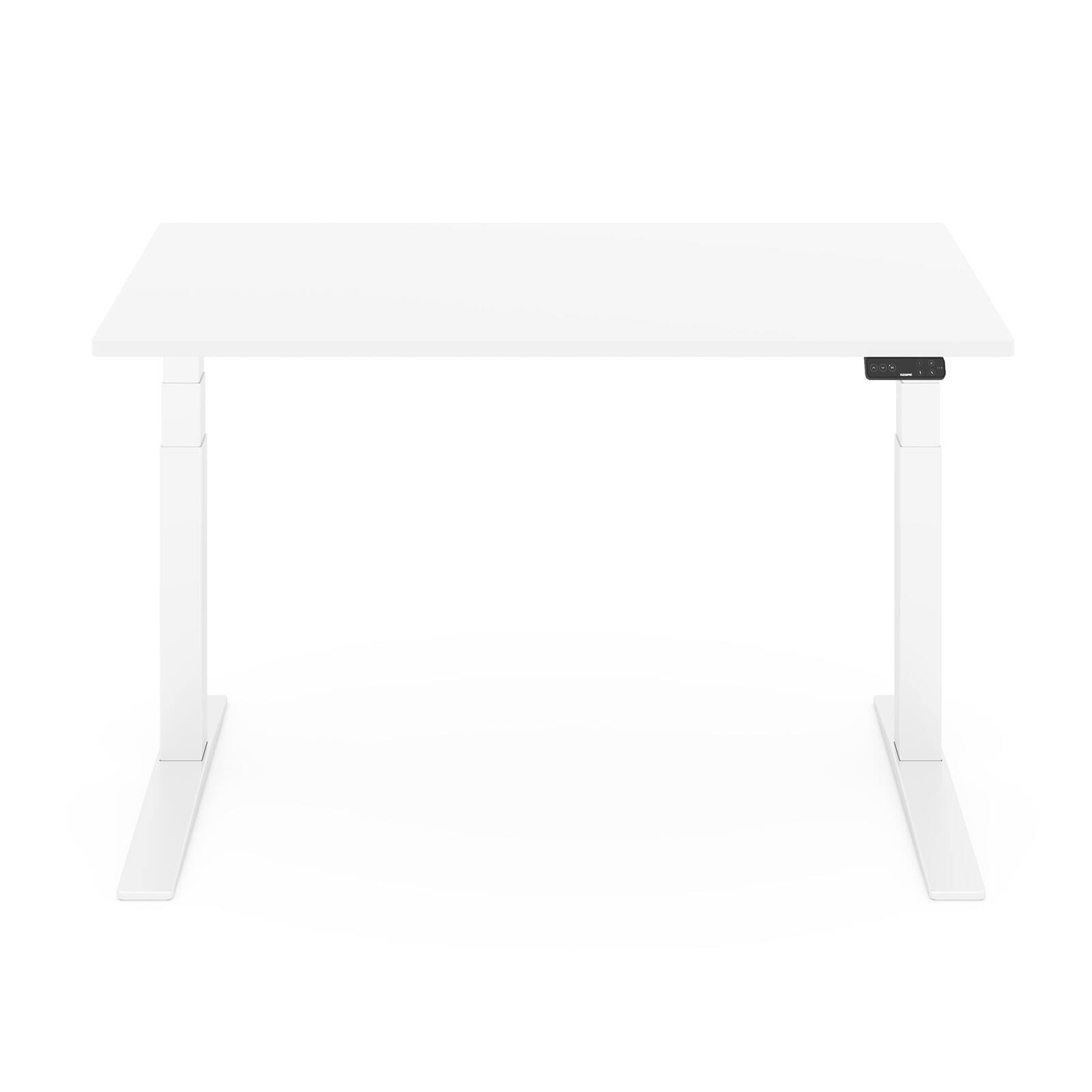 Angle. FlexiSpot - FlexiSpot E7Pro 55''W Electric Adjustable Standing Desk Chipboard, White/White - White.