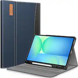 Fintie - Portfolio Case for Samsung Galaxy Tab S10 FE+ Plus 13.1" 2025 (Model SM-X620/X626), Multiple Angles Business Cover - Navy