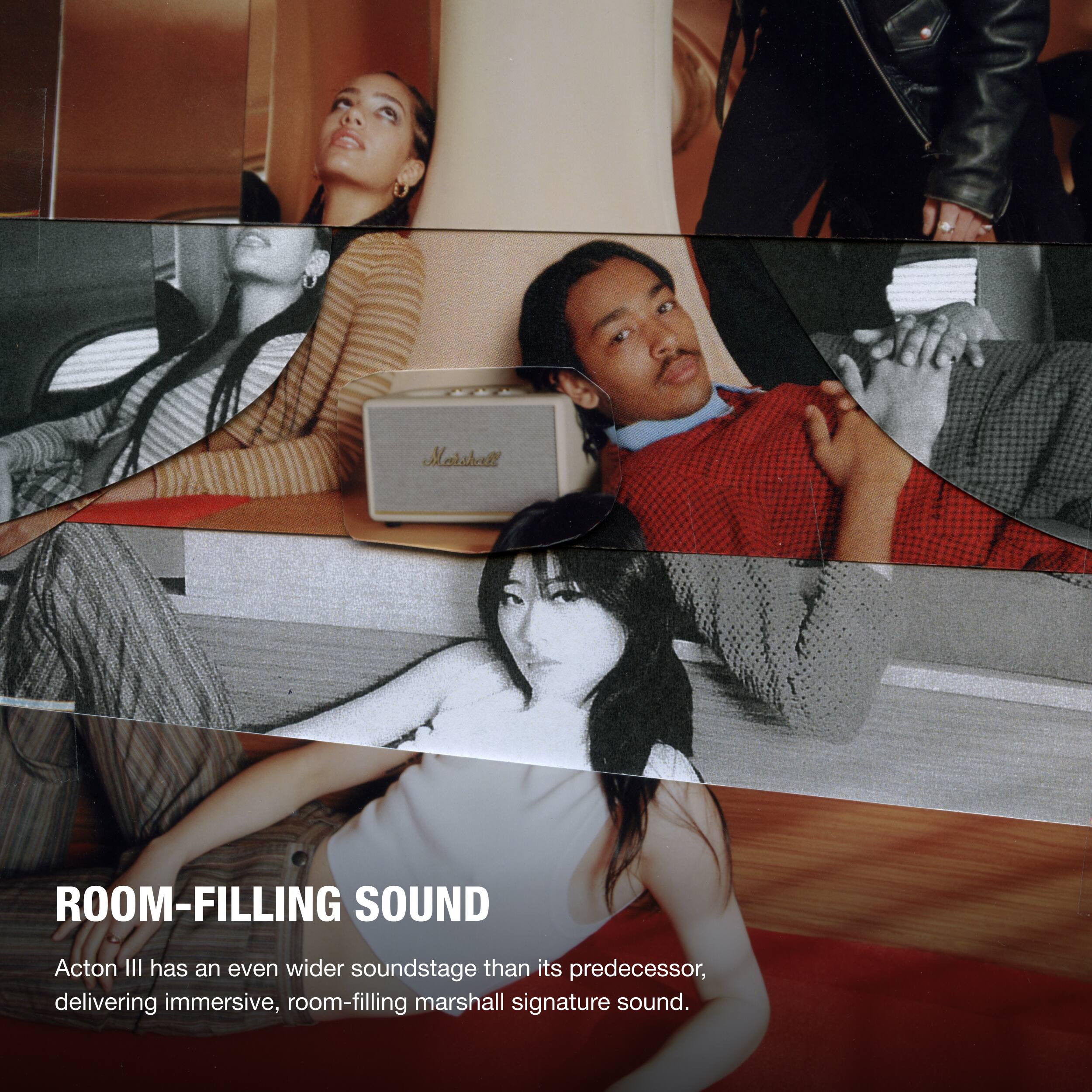 Room-filling sound: Acton III has an even wider soundstage than its predecessor, delivering immersive, room-filling Marshall signature sound.