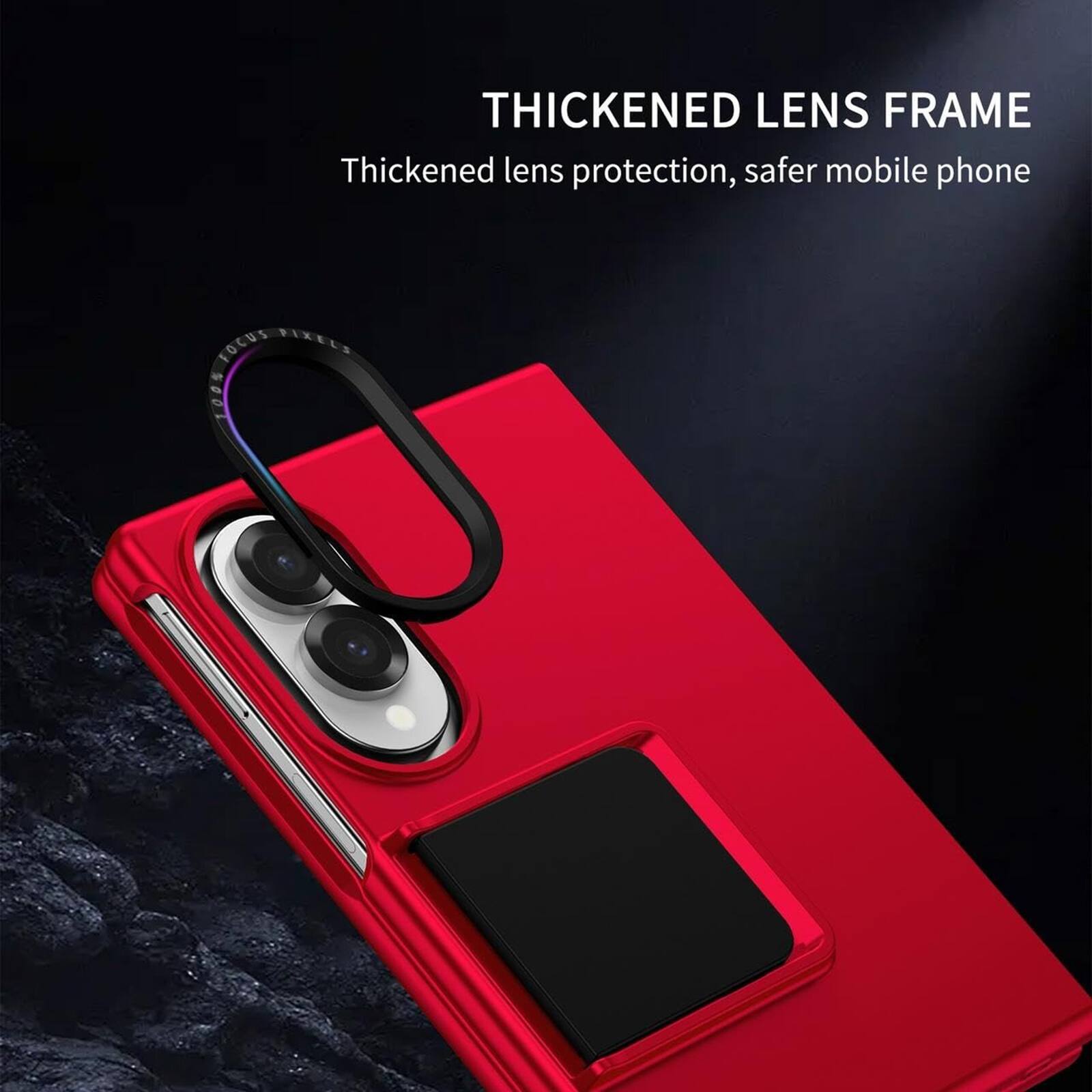THICKENED LENS FRAME  
Thickened lens protection, safer mobile phone  

FOCUS PIXELS 100%