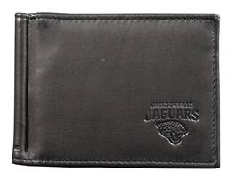 Rico Industries - Jacksonville Football Jaguars RFID Blocking Shield Black Leather Moneyclip Wallet - Multi