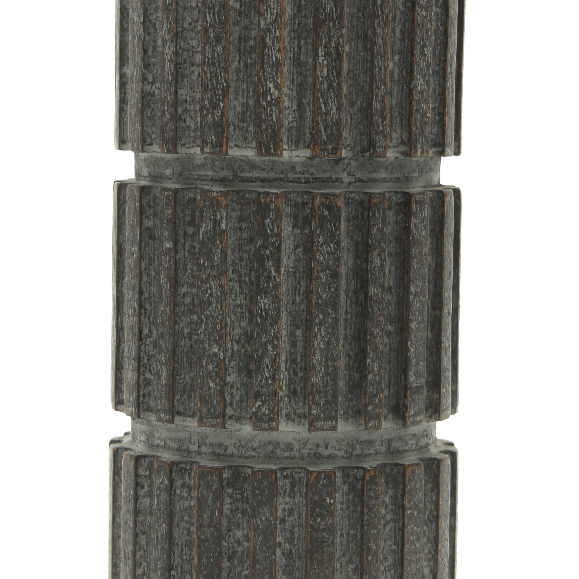 Angle. TinyHomie - Decorative Wooden Centerpiece Candle Holder 4x12 Elegant Stand Any Occasion.