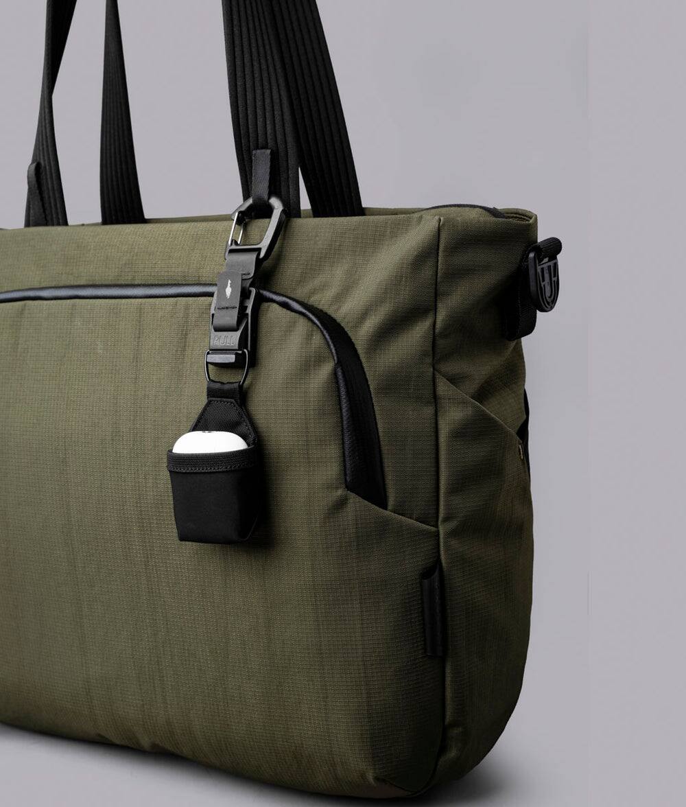 Alt View 9. ALPAKA - Bravo Tote V2 Laptop Tote for Work & Travel, Fits 14” MacBook Pro - Green Axoflux 400D.