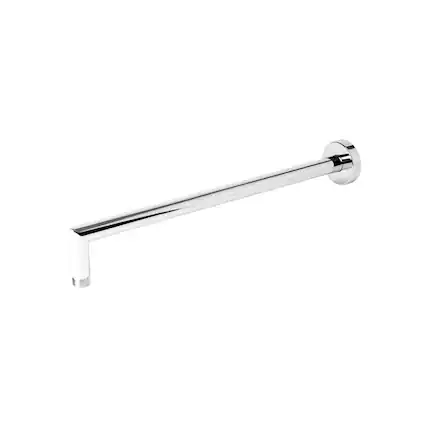 Front. Alfi - Polished Chrome 16" Round Shower Arm - Silver.