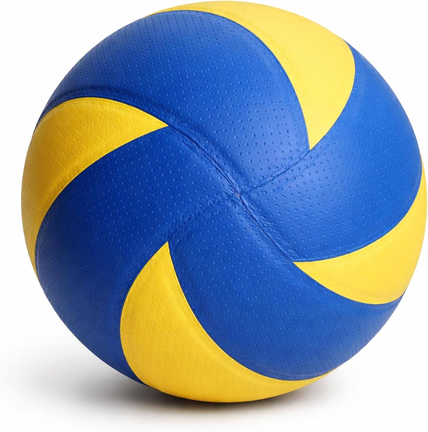 Angle. LIVEVIE - Professional Soft Touch Volleyball- Size 5 - Yellow/Blue.