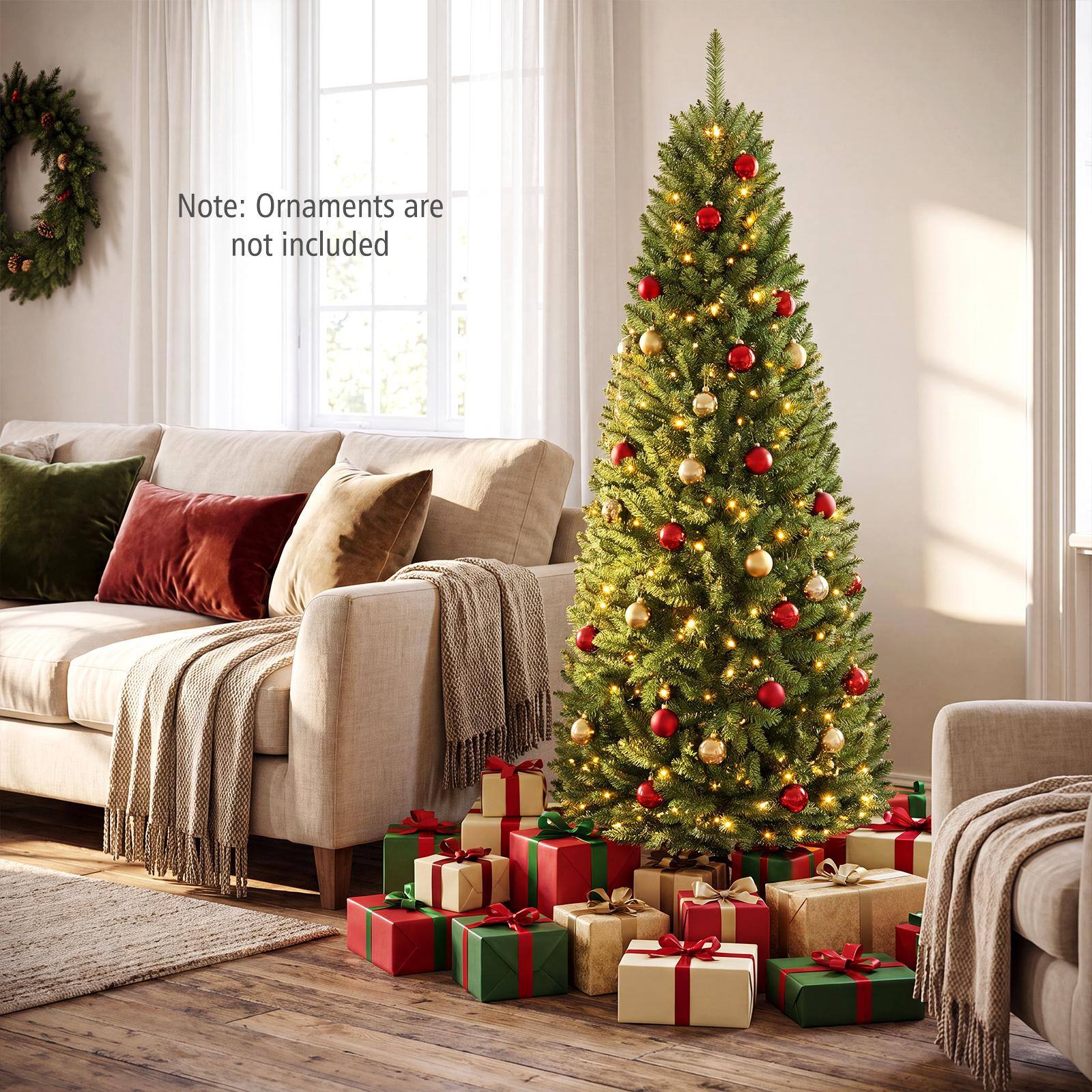 Note: Ornaments are not included