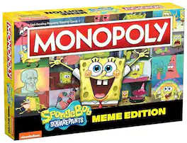USAoploy - SpongeBob SquarePants Meme Edition Monopoly Board Game | 2-6 Players - Yellow