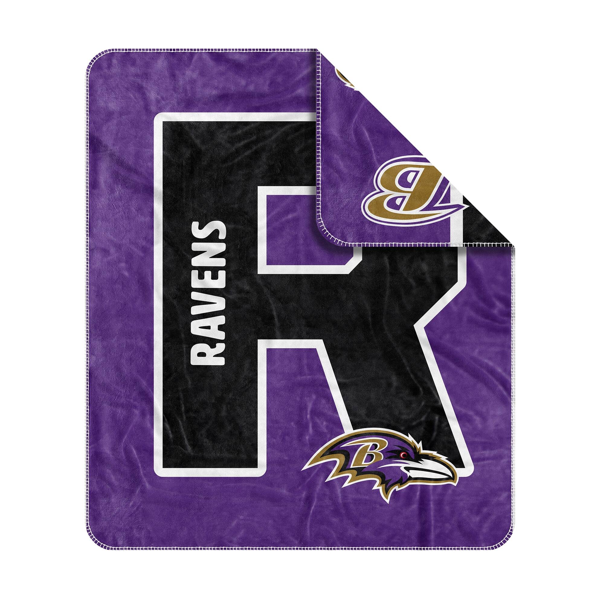 Alt View 2. Logo Brands - Baltimore Ravens 50" x 60" Dream Weave Throw Blanket - Black.