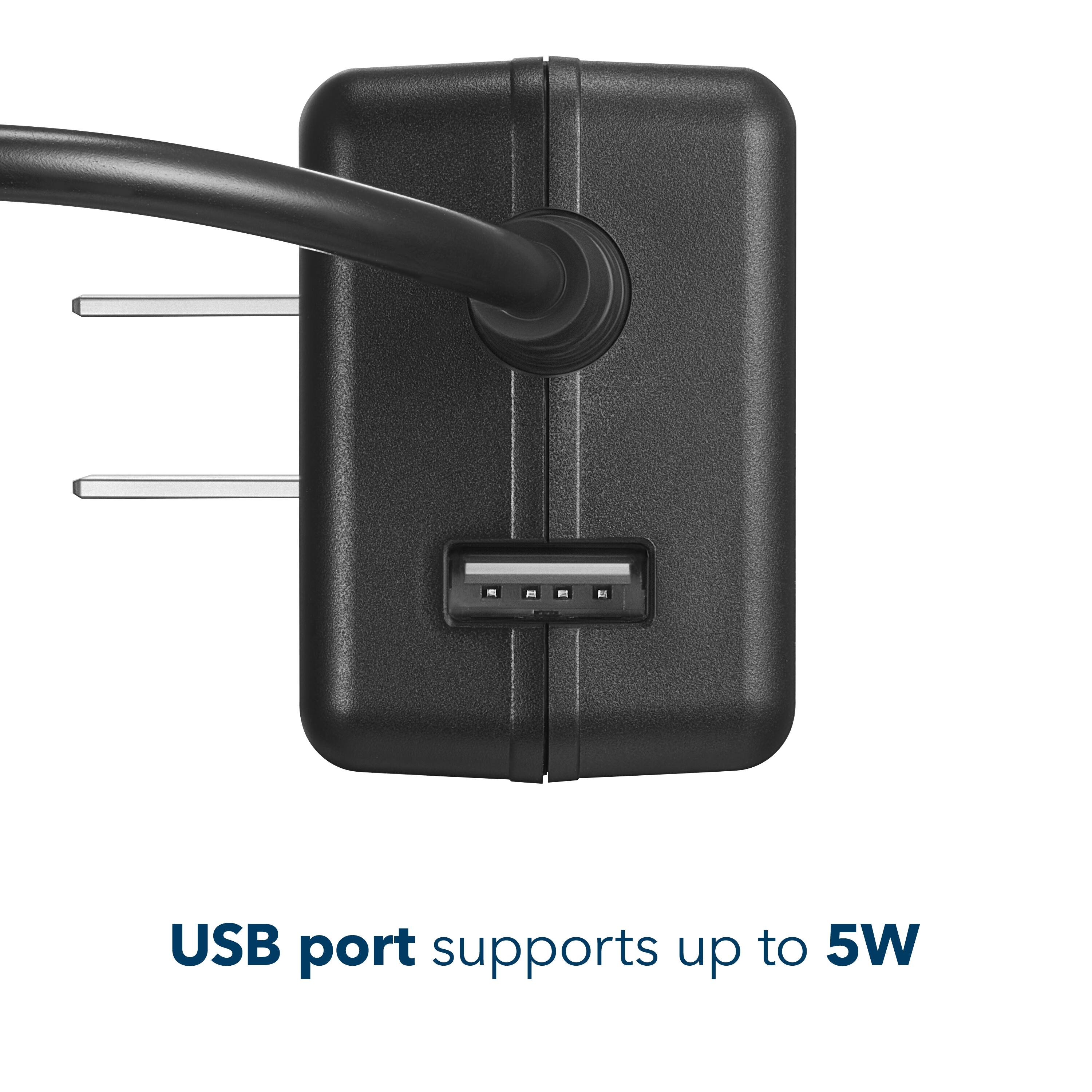 USB port supports up to 5W