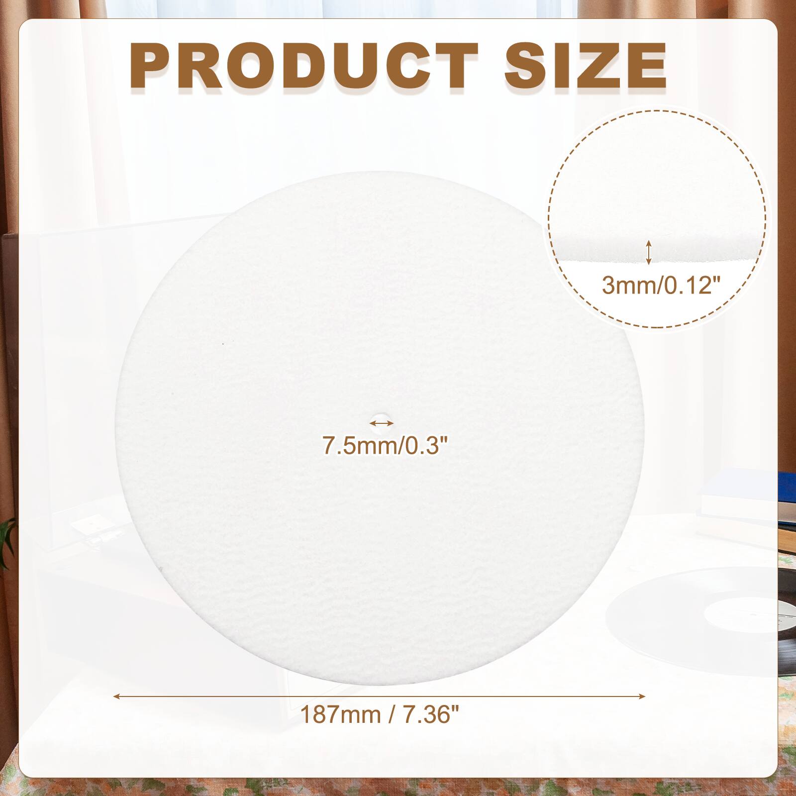 PRODUCT SIZE  
3mm/0.12"  
7.5mm/0.3"  
187mm / 7.36"