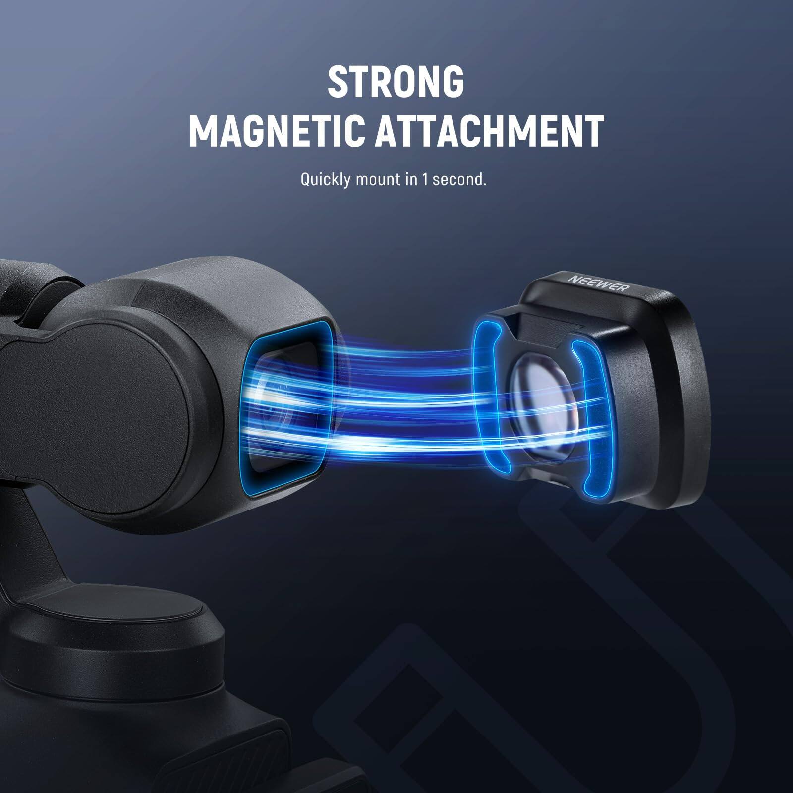 STRONG MAGNETIC ATTACHMENT  
Quickly mount in 1 second.  
NEEWER