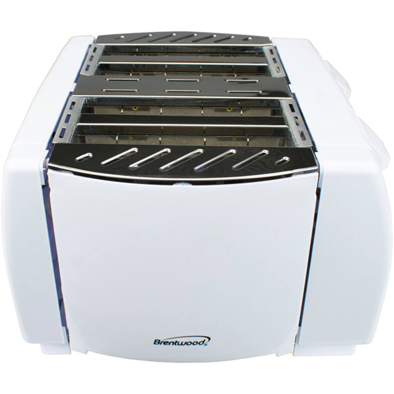 Alt View 4. Brentwood - Brentwood 4 Slice Cool Touch Toaster in White - White.