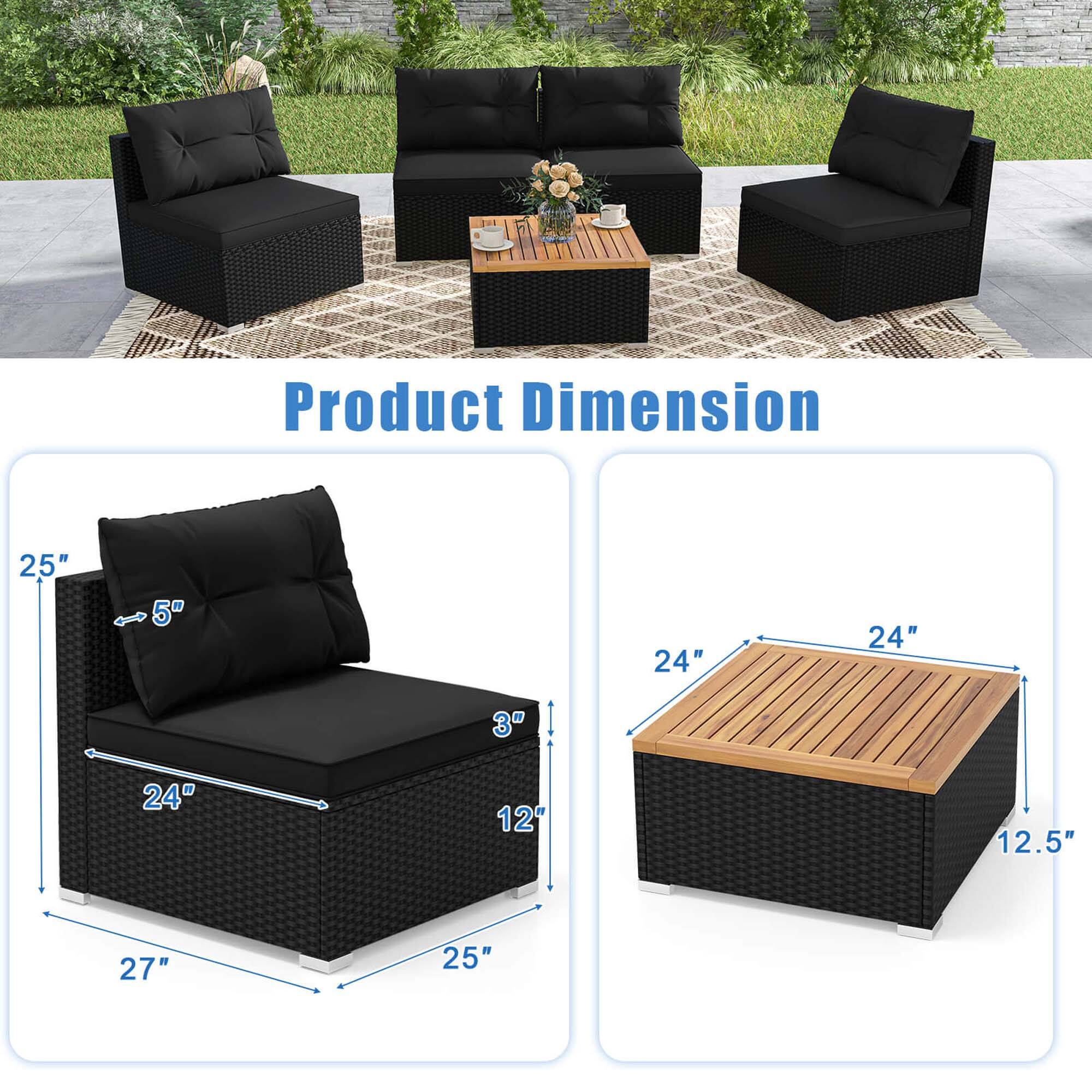 Product Dimension: 25" 5" 24" 24" 3" 24" 12" 12.5" 27" 25"