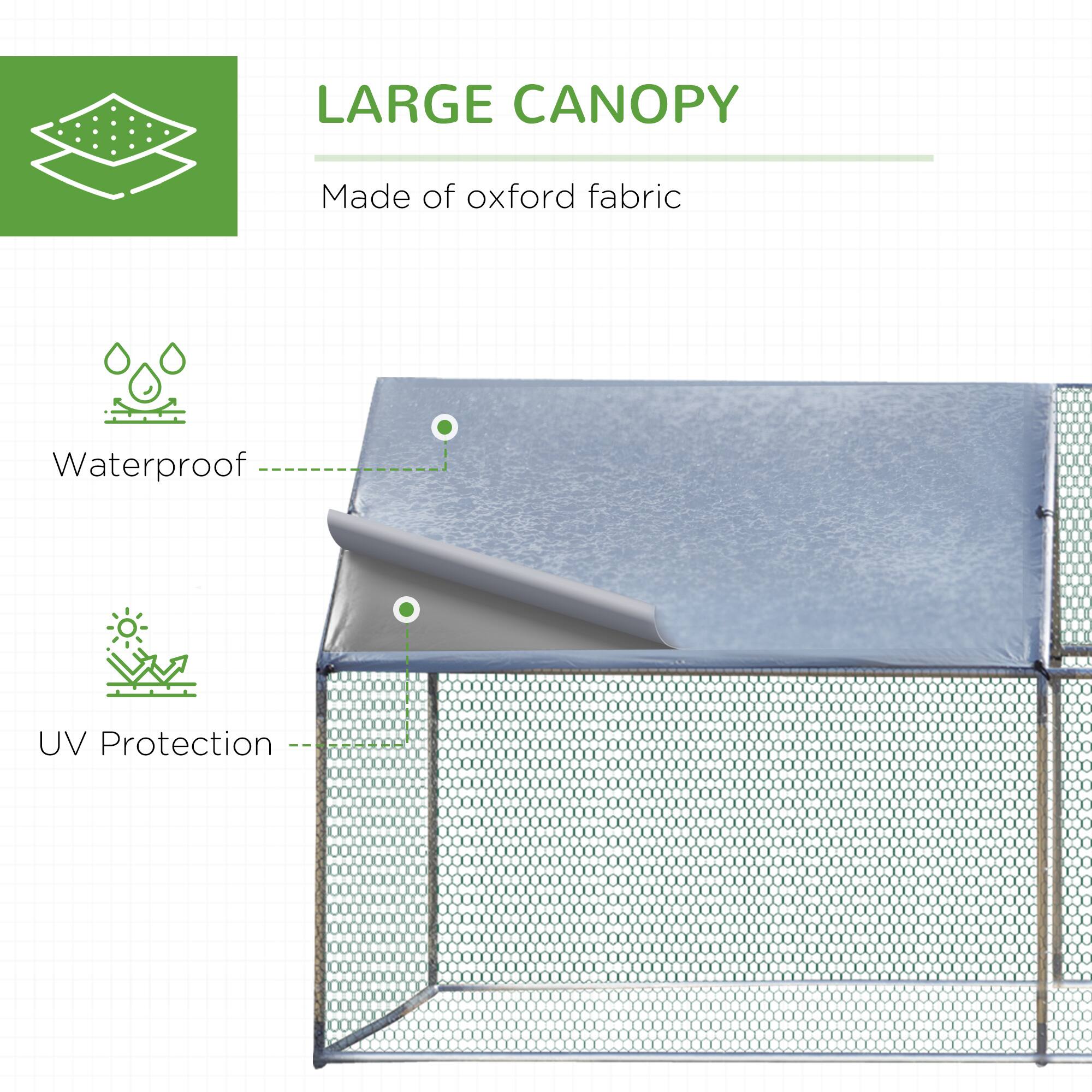 LARGE CANOPY  
Made of oxford fabric  

Waterproof  
UV Protection