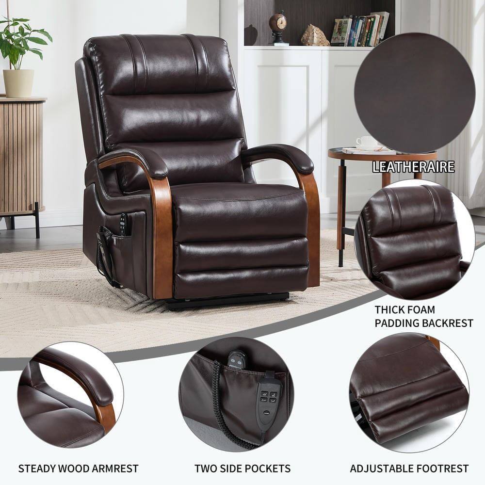 LEATHERAIRE

- THICK FOAM PADDING BACKREST
- STEADY WOOD ARMREST
- TWO SIDE POCKETS
- ADJUSTABLE FOOTREST