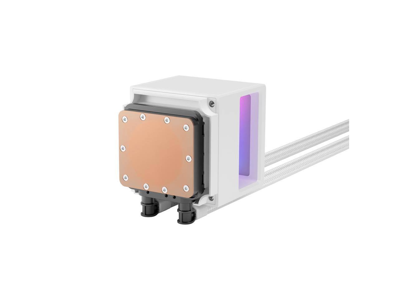 Alt View 9. GAMDIAS - GAMDIAS CHIONE P5-360 AIO CPU Cooler, 360mm, 3.4" LCD, Rotatable Pump, PWM/ARGB Sync, LGA 1851/AM5, White - White.