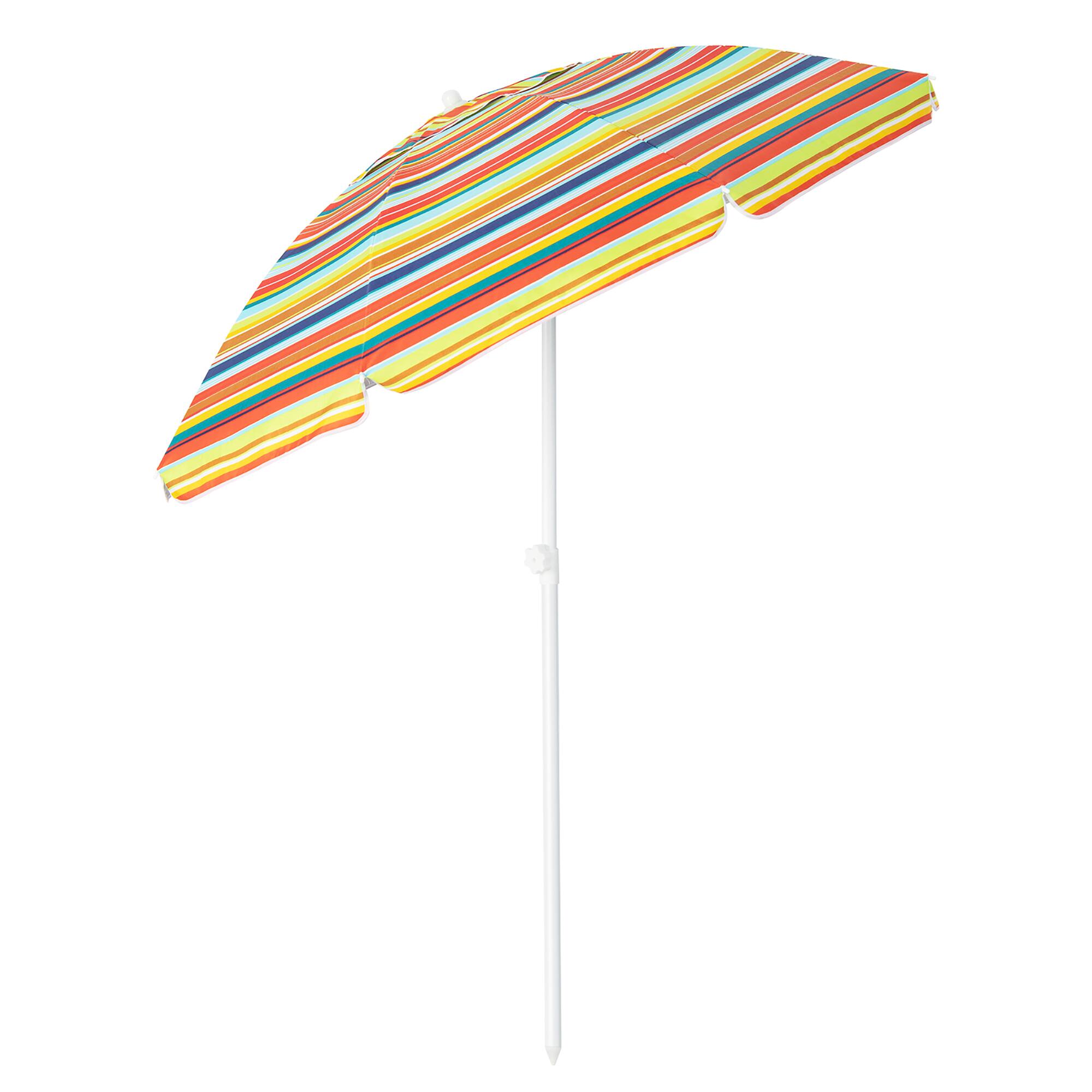 Alt View 8. Gymax - Gymax 6.5 FT Patio Portable Beach Adjustable Umbrella - Yellow.