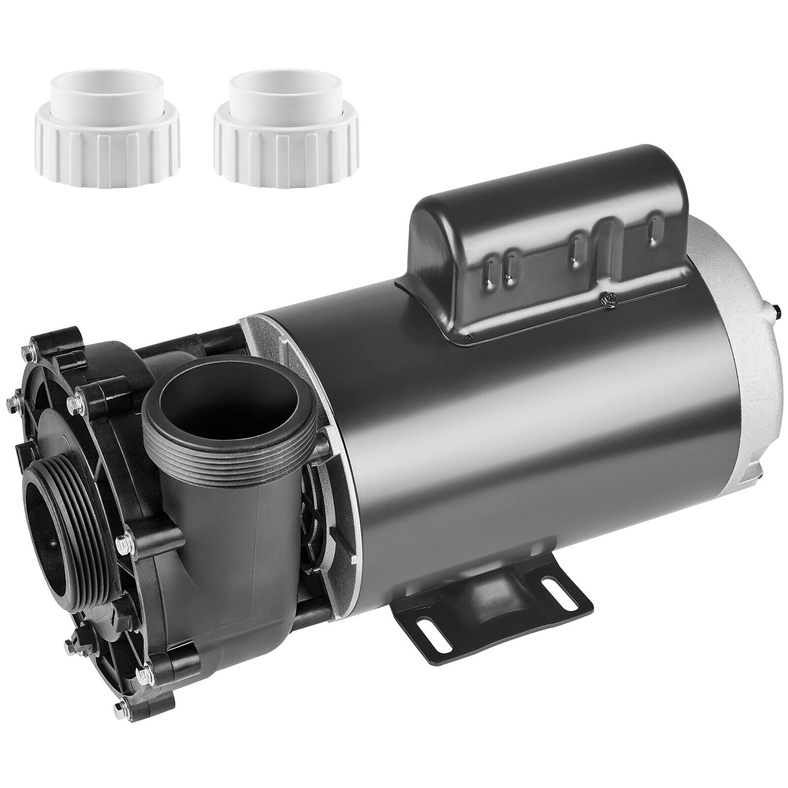Front. VEVOR - 2 Speed SPA Pump, 56-Frame,AC 220-240V Hot Tub SPA Pump, 4HP/210GPM/65.61ft High Speed or 0.7HP/103GPM/16.07ft Low Speed - Black.