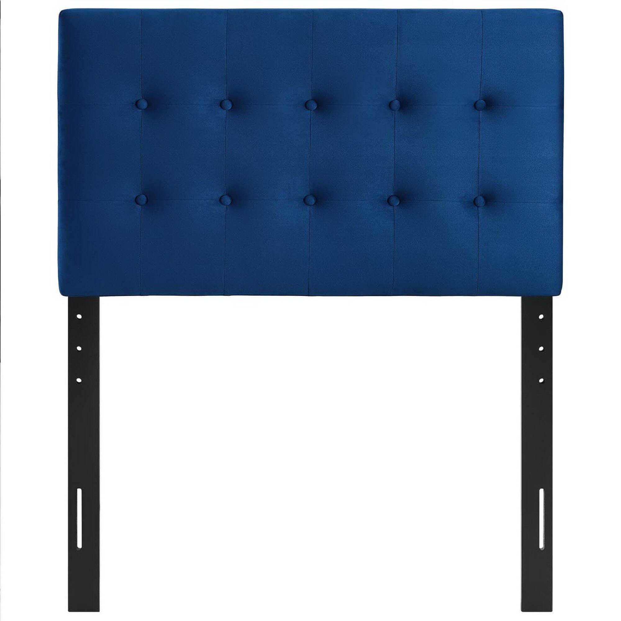 Alt View 1. Modway - Emily Biscuit Tufted Performance Velvet Twin Headboard by Modway - Blue.