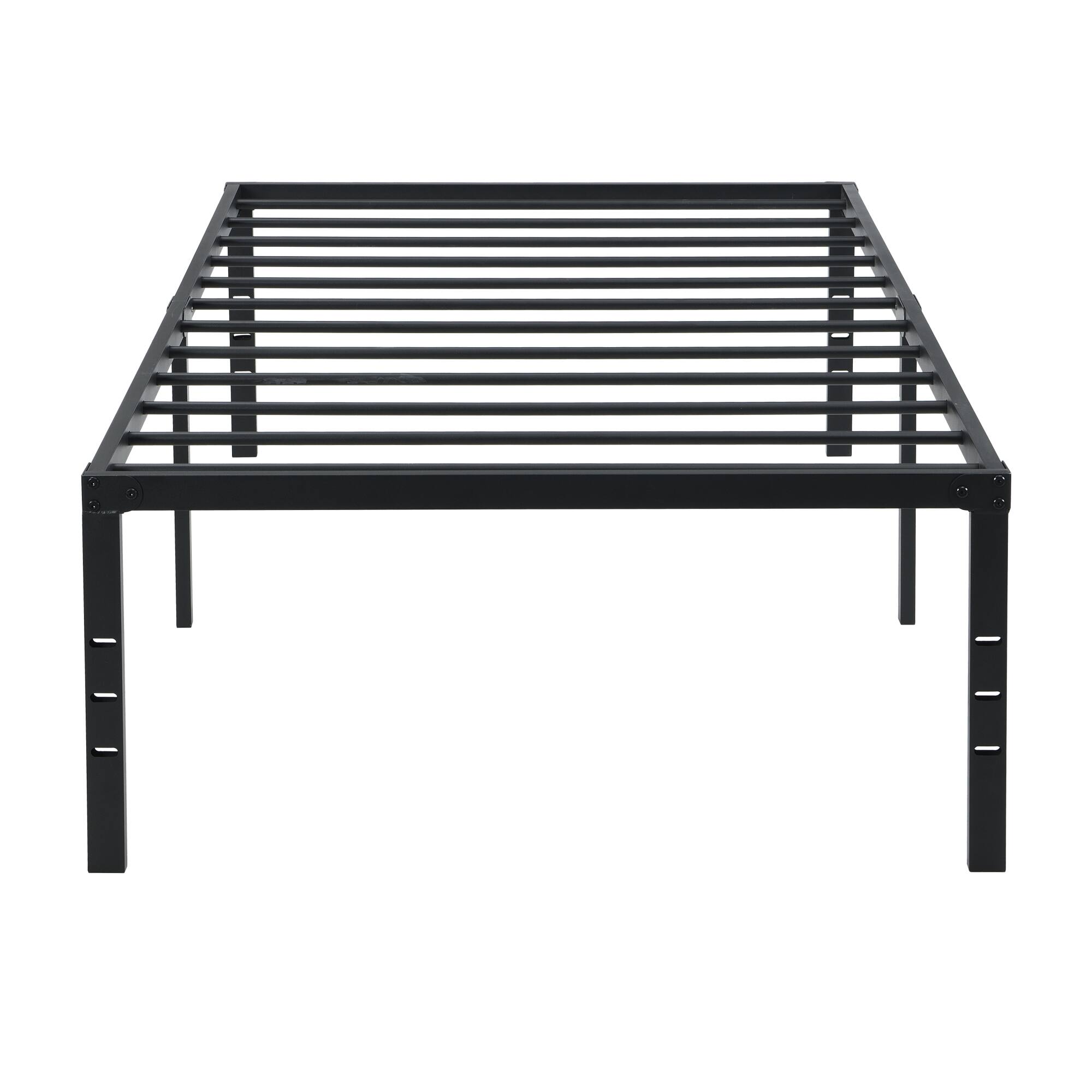 Alt View 1. GOODSILO - Heavy Duty Twin Size Metal Bed Frame with Quick Assembly and Under Bed Storage Space - Black.