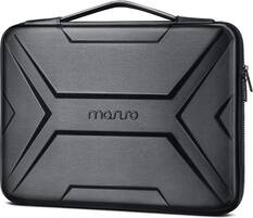 Front. mosiso - Laptop Sleeve 15-15.6 inch Waterproof Shockproof EVA Hard Shell Laptop Case for MacBook Pro 16 HP Dell - Black.