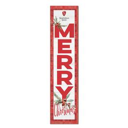 Jardine - Cal State Stanislaus Warriors 12'' x 48'' Outdoor Merry Christmas Leaner - White