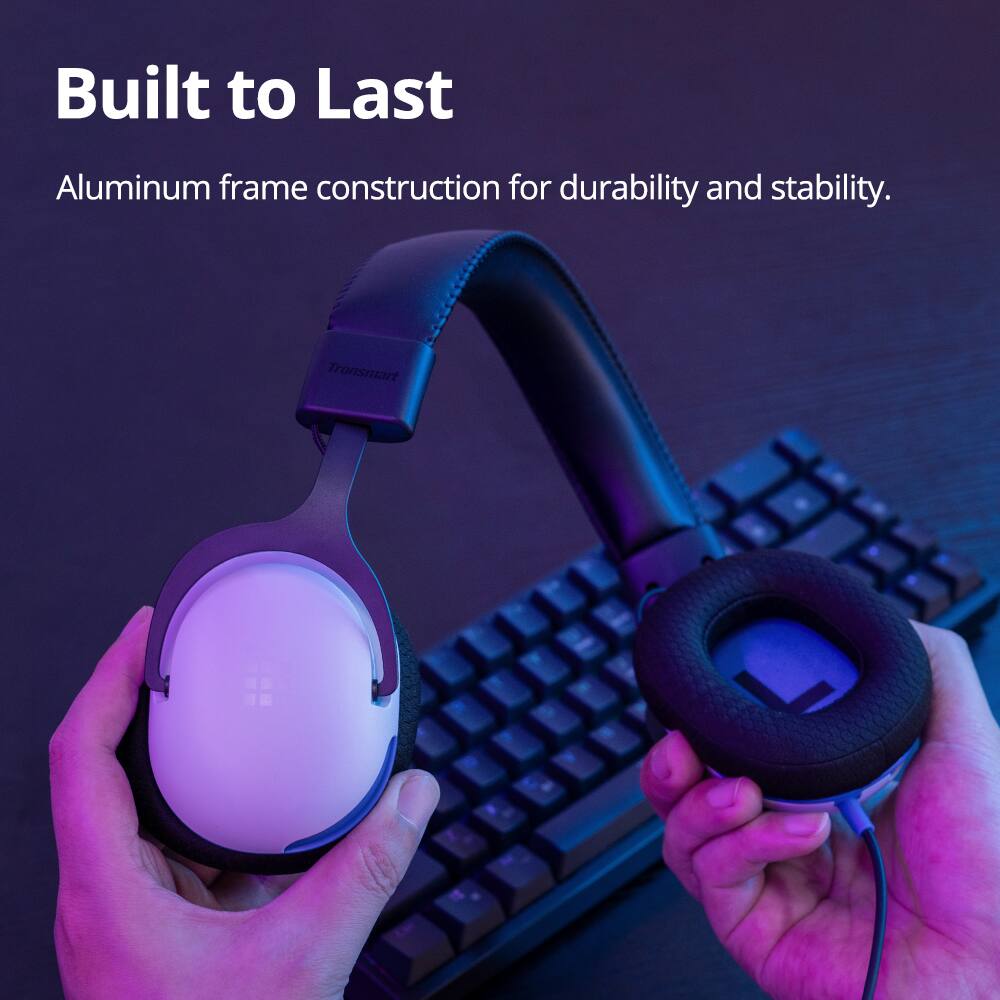Built to Last: Aluminum frame construction for durability and stability. Tronsmart.