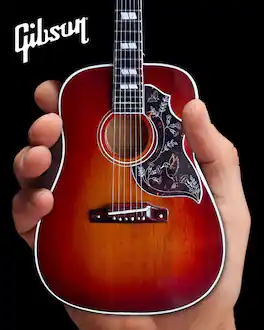 Axe Heaven - Gibson Hummingbird Vintage Cherry Sunburst Mini Acoustic Guitar Replica Collectible - Collectibles - Multicolor