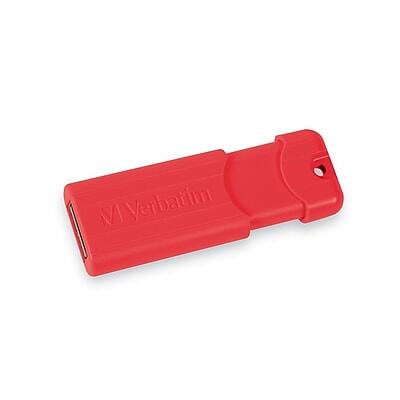 Alt View 4. Verbatim - PinStripe 64GB USB 3.2 Type-A Flash Drive, 5/Pack - Assorted Colors.