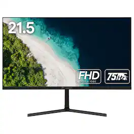CRUA - 22 inch FHD 1080P Computer Monitor - 100Hz VA Panel with 3-Side Frameless Design, Eye-Care Technology & VESA Mount, HDMI